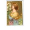 n°1691 - Clapsaddle - Fillette avec des fleurs blanches
