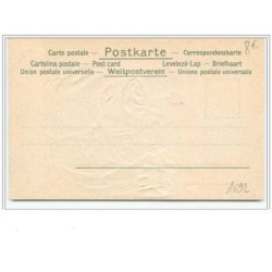 n°1692 - Carte Gaufrée - Kindesalter - Fillette faisant une couronne de fleurs - vêtements en tissus