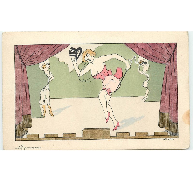 n°16963 - X. Sager - La Gommeuse - Femmes légèrement vêtues dansant sur une scène