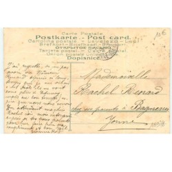 n°16978 - Carte Gaufrée - Joyeux Noël - Ange priant près d'un ange gardien