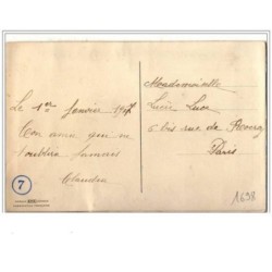 n°1698 - Carte Brodée à rabat - Pensées et oiseaux