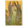 n°16986 - Carte Gaufrée - Vroolijk Kerstfeest - Ange gardien priant