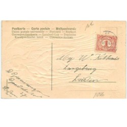 n°16986 - Carte Gaufrée - Vroolijk Kerstfeest - Ange gardien priant