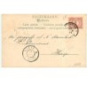 n°16989 - Carte Gaufrée - Gelukkig 1902 - Angelots avec une guirlande de trèfles