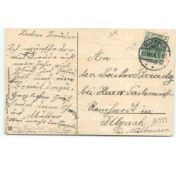 n°16991 - Carte Gaufrée - Prosit Neujahr - Anges autour d'une bouteille de champagne