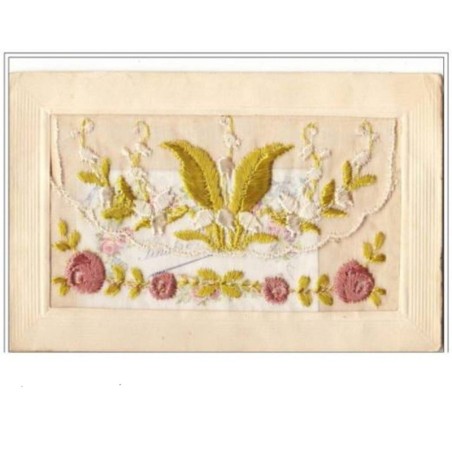 n°1700 - Carte Brodée à rabat - Muguet