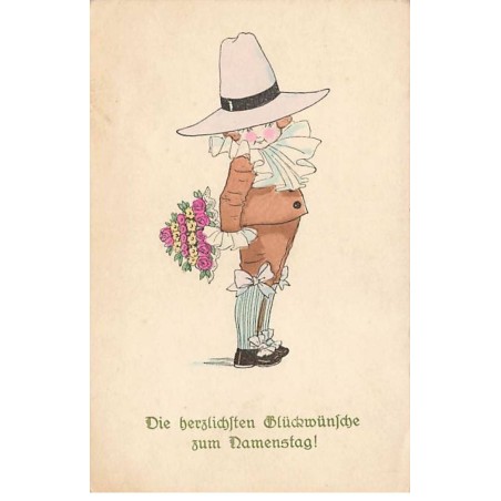 Illustrateur - Pauli Ebner - MM Vienne 1137 - Enfant avec un bouquet de Fleurs