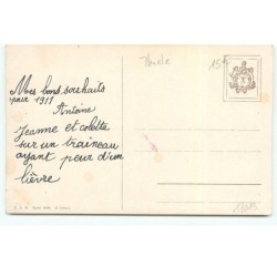 n°17013 - Arthur Thiele - Bonne Année - Jeunes femmes, et jeunes hommes sur des luges
