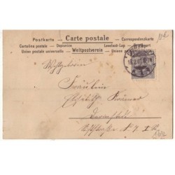 n°17032 - Carte avec Paillettes - Jeune femme, portant un chapeau à plumes