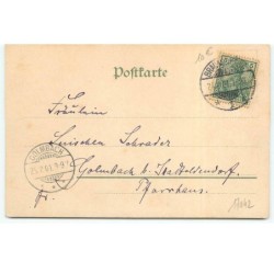 n°17042 - Postkarde mit Veilchenduft - Fillette avec des fleurs dans les cheveux