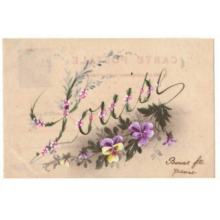 n°17061 - Carte Celluloïd - Prénom Louise