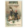 n°17080 - Carte Gaufrée - Bonne Année - Deux petits ramoneurs avec des portes-bonheur