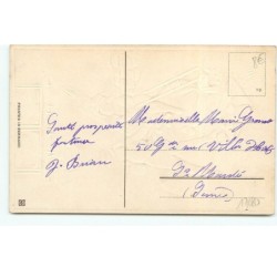 n°17080 - Carte Gaufrée - Bonne Année - Deux petits ramoneurs avec des portes-bonheur