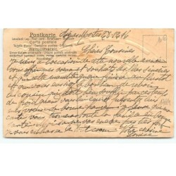 n°17084 - Carte Gaufrée - Bonne Année - Fillette près d'une bouteille de champagne