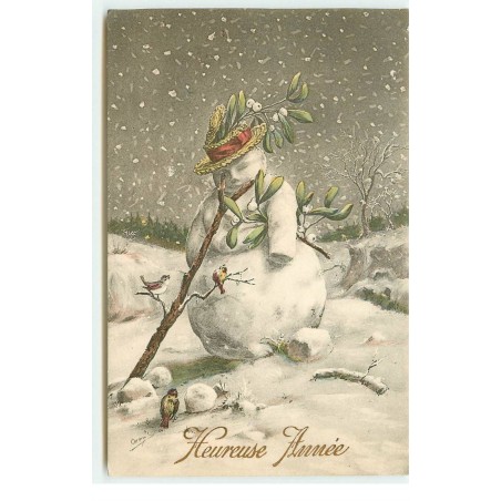 n°17090 - Orens - Heureuse Année - Bonhomme de neige