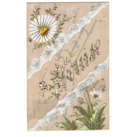 n°17111 - Carte Celluloïd - Prénom Louise - Marguerite