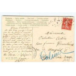 n°17145 - Carte Gaufrée - Anges pesant des coeurs