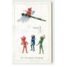n°17146 - An Aeroplane Scouting - Petits lutins, l'un d'eux sur une libellule - Pixie Dell