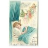 n°17169 - Veselé Vanoce - Enfant dormant, des anges apportant un sapin décoré, et des jouets