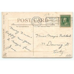 n°17171 - Carte Gaufrée - Frances Brundage - Christmas Greetings - Une fillette mangeant dans son lit