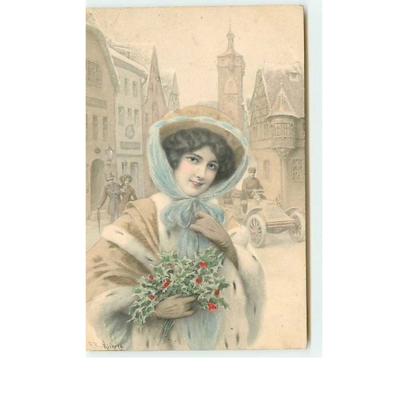 n°10662 - Carte Fantaisie - MM Vienne n°836 - Femme avec du Houx