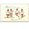 n°1723 - Bonne Année - Enfants sur des skis