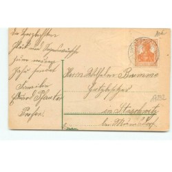 n°17232 - Carte Gaufrée - Herzlichen Glückwunsch zum neuen Jahre - Ange apportant une lettre