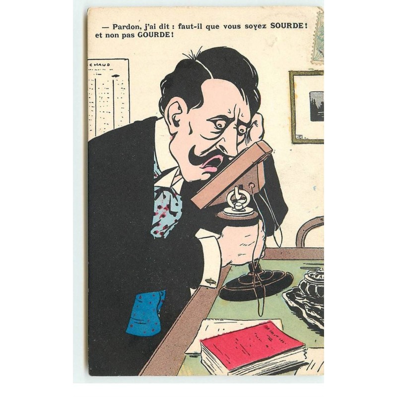 n°17244 - Pardon. J'ai dit ... non pas Gourde - Homme au téléphone - P.L. Paris