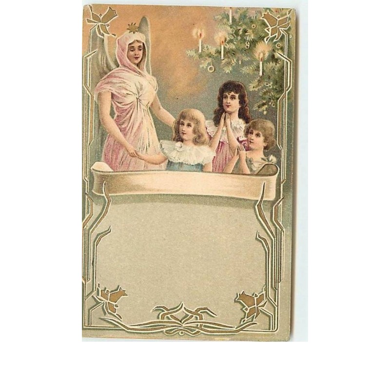 n°10668 - Carte Fantaisie - Ange Gardien et Enfants - EK n°1105
