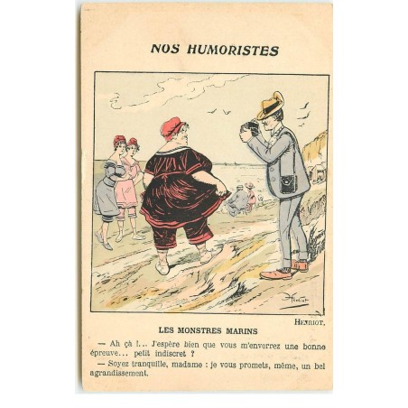 n°17272 - Henriot - Nos Humoristes - Les Monstres Marins - Photo - Baigneuse