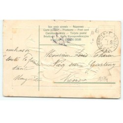 n°17274 - Carte Gaufrée - 1er Avril  - Tout n'est pas rose sur la terre .... - Un poisson tirant sur d'autres poissons