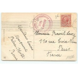 n°17285 - Carte Gaufrée - Joyeux Noël - Fillette avec un sapin, toquant à une fenêtre