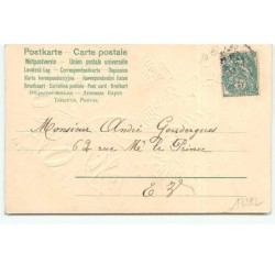 n°17292 - Carte Gaufrée - Clapsaddle - Bonne année 1904 - Ange près d'un trèfle