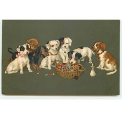n°17300 - Meissner - Chiens...