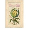 n°17303 - Carte Brodée - Bonne Fête - Tulipe