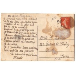 n°17308 - Carte Brodée - Honneur aux Braves - Médaille