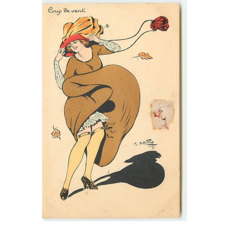 n°17312 - Naillod - Coup de Vent - Jeune femme