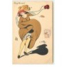 n°17312 - Naillod - Coup de Vent - Jeune femme