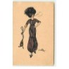 n°17315 - Naillod - Jeune femme avec une robe rayée