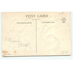 n°17327 - Carte Gaufrée - Clapsaddle - Wishing you a Happy Thanksgiving - Enfant près d'une dinde
