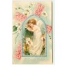 n°17331 - Carte Gaufrée - Clapsaddle - A Happy Easter - Ange sentant des fleurs
