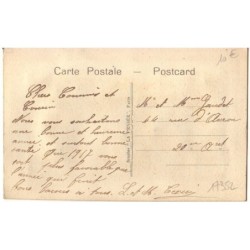 n°17352 - Carte Brodée avec rabat - Papillon, drapeaux et fleurs