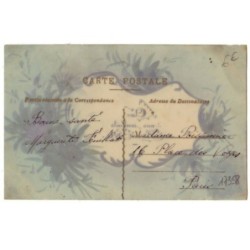 n°17358 - Carte Celluloïd - Avec mes souhaits de Bonne Fête - Fleurs