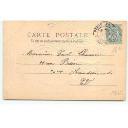 n°17365 - Carte Gaufrée - Art Nouveau - Jeune femme type gitane