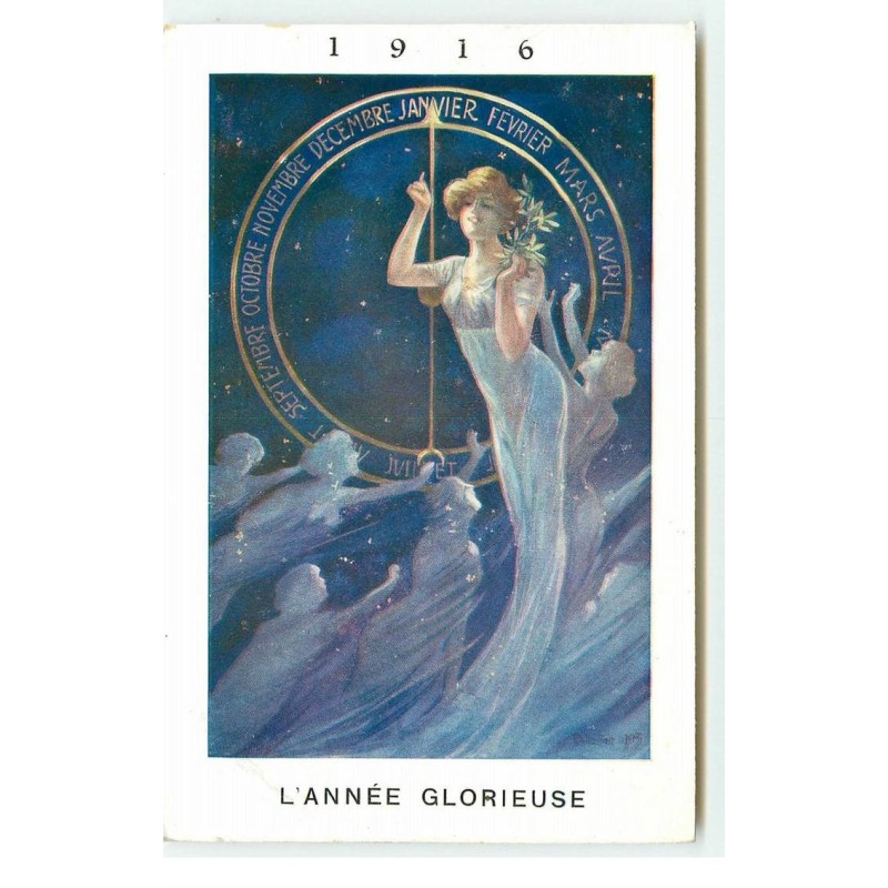 n°17370 - L'Année Glorieuse 1916 - Jeune femme - Art Nouveau