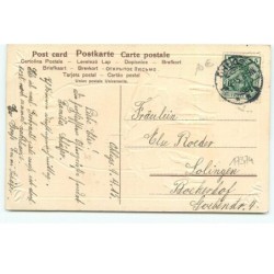 n°17374 - Carte Gaufrée - Fröhliche Ostern - Ange gardien entouré de moutons