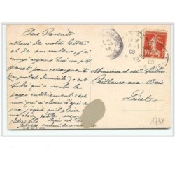 n°1738 - Heureuse Année - Femme et ses enfants - brouette