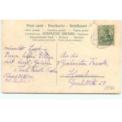 n°17380 - Carte Gaufrée - Fröhliche Weihnachten - Fillette avec un chat