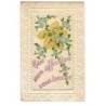 n°17403 - Carte Brodée - Que mon affection vous touche - Fleurs
