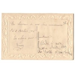 n°17404 - Carte Brodée - Anniversaire - Fleurs